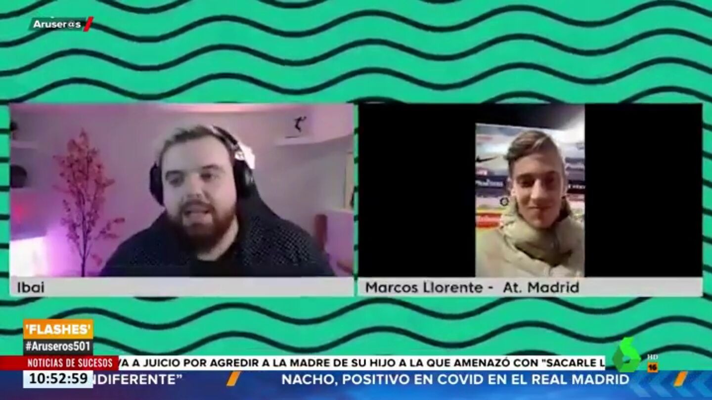 Ibai Llanos 'estalla' contra el futbolista Marcos Llorente: "Me est&aacute;s tocando ya un poco los cojones"