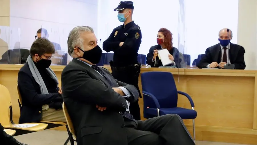 Luis Bárcenas, durante la primera sesión del juicio