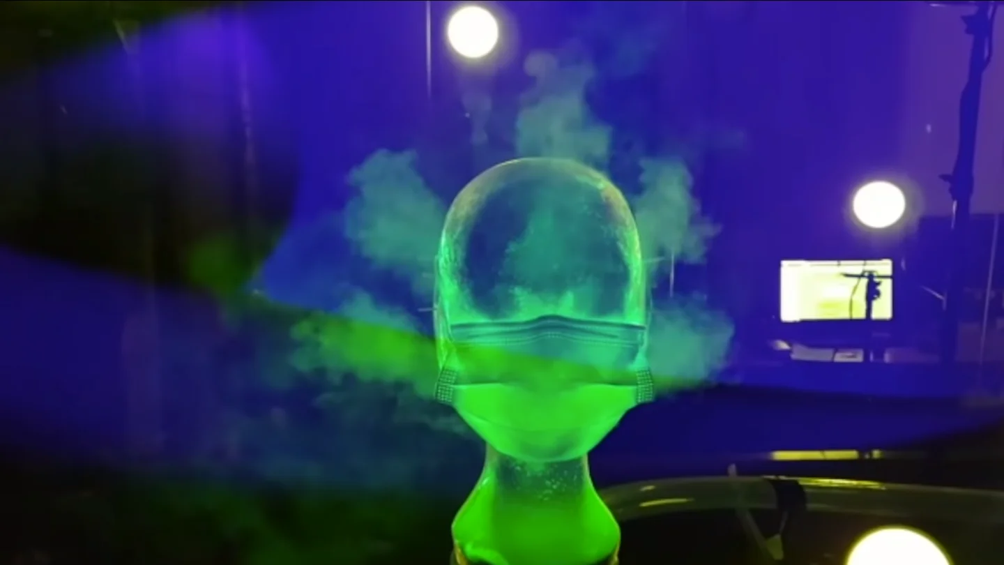 Así se escapa el aire sin filtrar de las mascarillas mal colocadas mascarillas coronavirus
