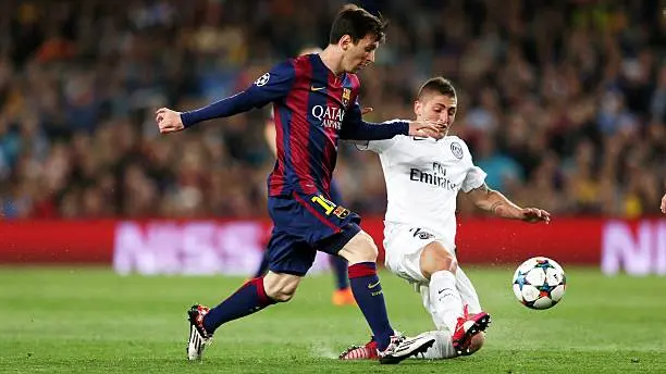 Marco Verratti y Leo Messi