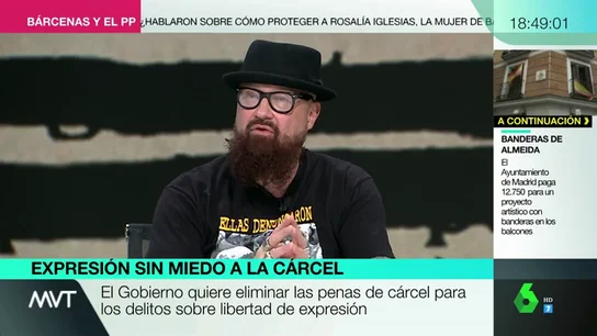 La crítica de César Strawberry a la 'Ley Mordaza' por "infundir al miedo": "La autocensura es el principio de la dictadura" La crítica de César Strawberry a la 'Ley Mordaza' por "infundir al miedo": "La autocensura es el principio de la dictadura"