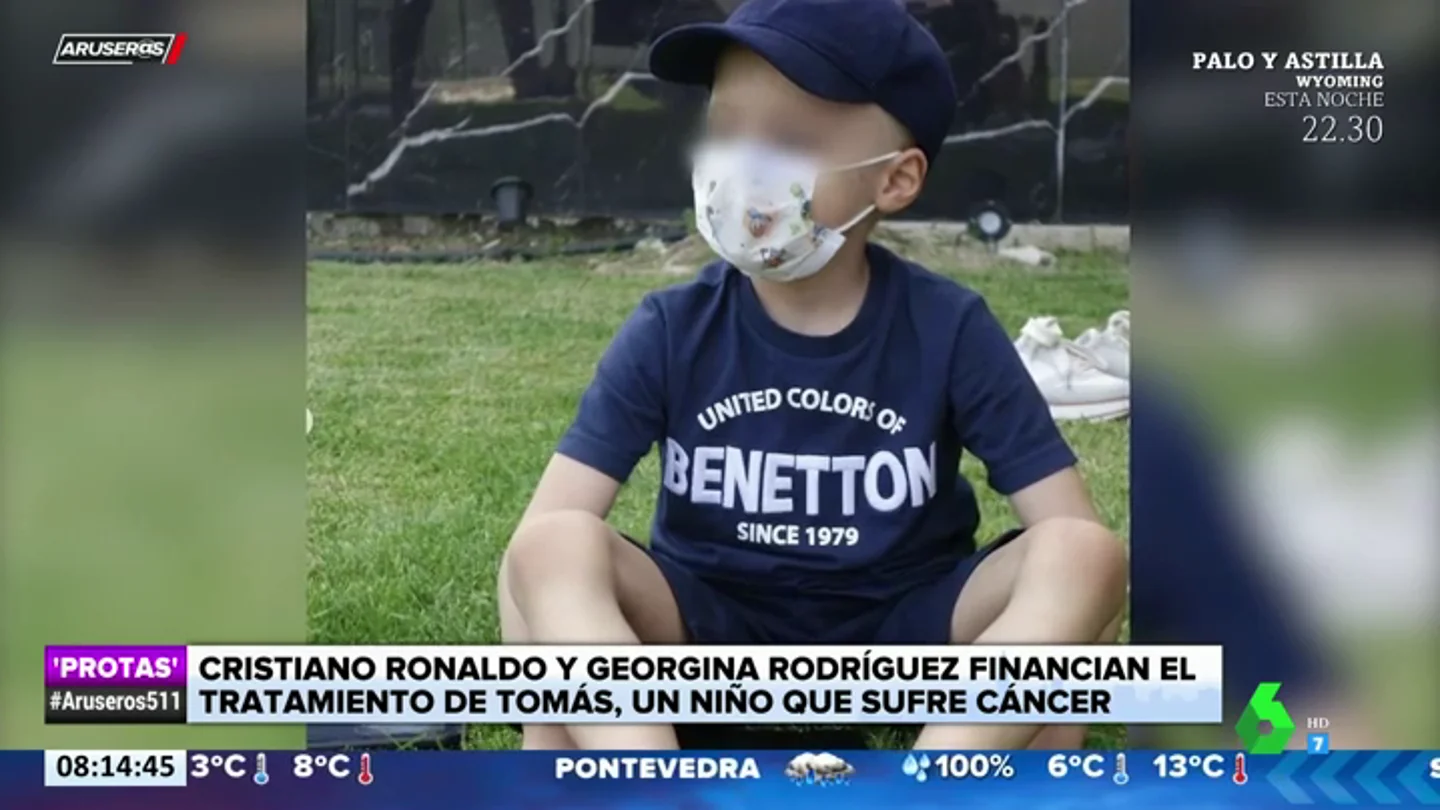 Cristiano Ronaldo y Georgina financian el tratamiento de Tomás, un niño de siete años con un neuroblastoma Cristiano Ronaldo y Georgina financian el tratamiento de Tomás, un niño de siete años con un neuroblastoma