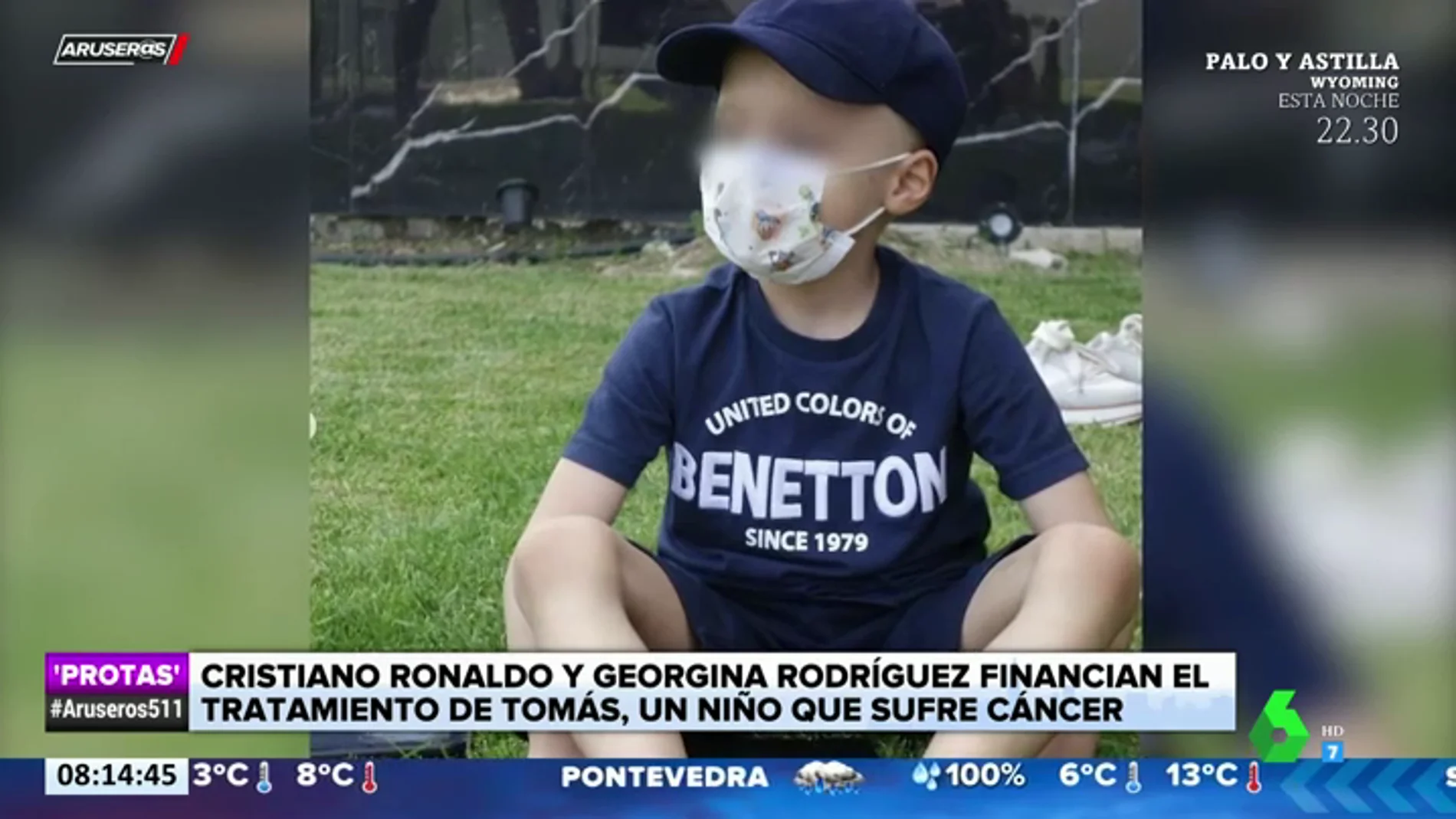 Cristiano Ronaldo y Georgina financian el tratamiento de Tomás, un niño de siete años con un neuroblastoma