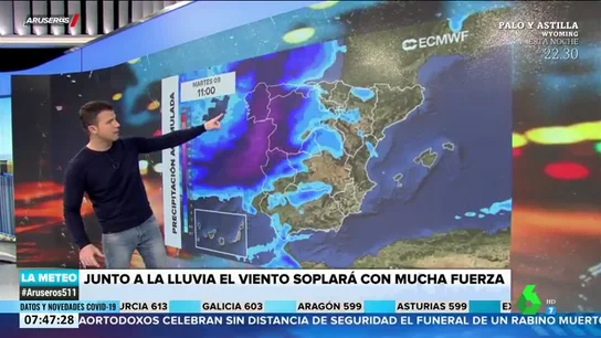 Importantes lluvias, fenómenos costeros y fuertes rachas de viento: la previsión del tiempo en España para hoy Importantes lluvias, fenómenos costeros y fuertes rachas de viento: la previsión del tiempo en España para hoy