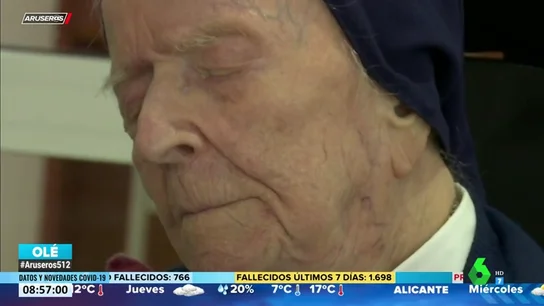 Una monja de 116 años, la mujer más longeva de Europa, supera el coronavirus Una monja de 116 años, la mujer más longeva de Europa, supera el coronavirus