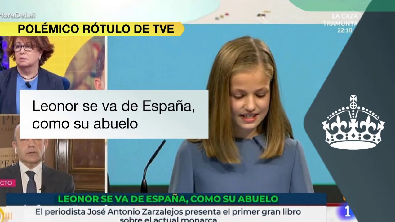 Polémica entre PP, Cs y UP por el rótulo de RTVE sobre la marcha de la princesa Leonor a Gales