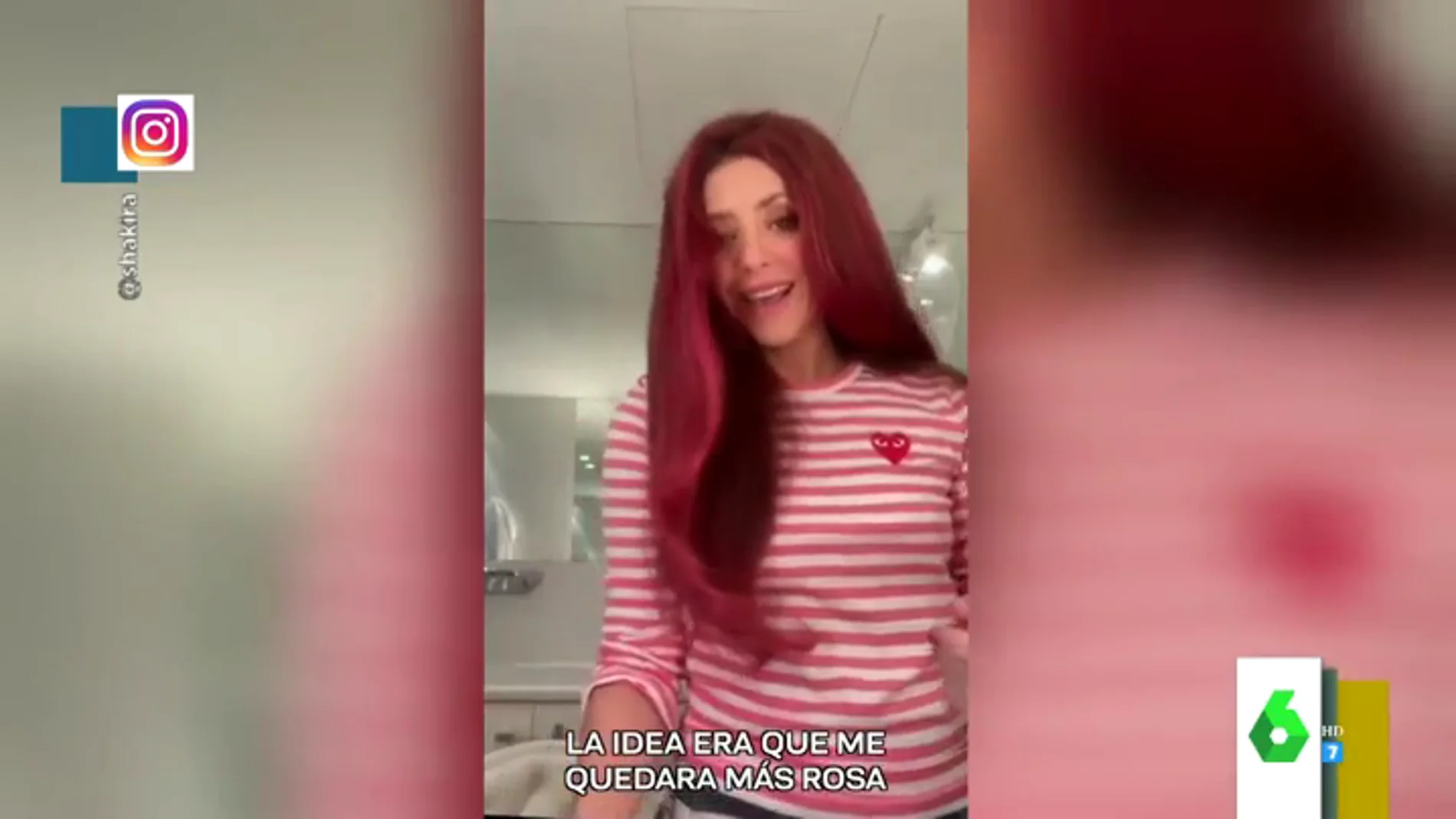 El sorprendente vídeo viral de Shakira con el pelo de rosa que deja loco a Josie: "¡