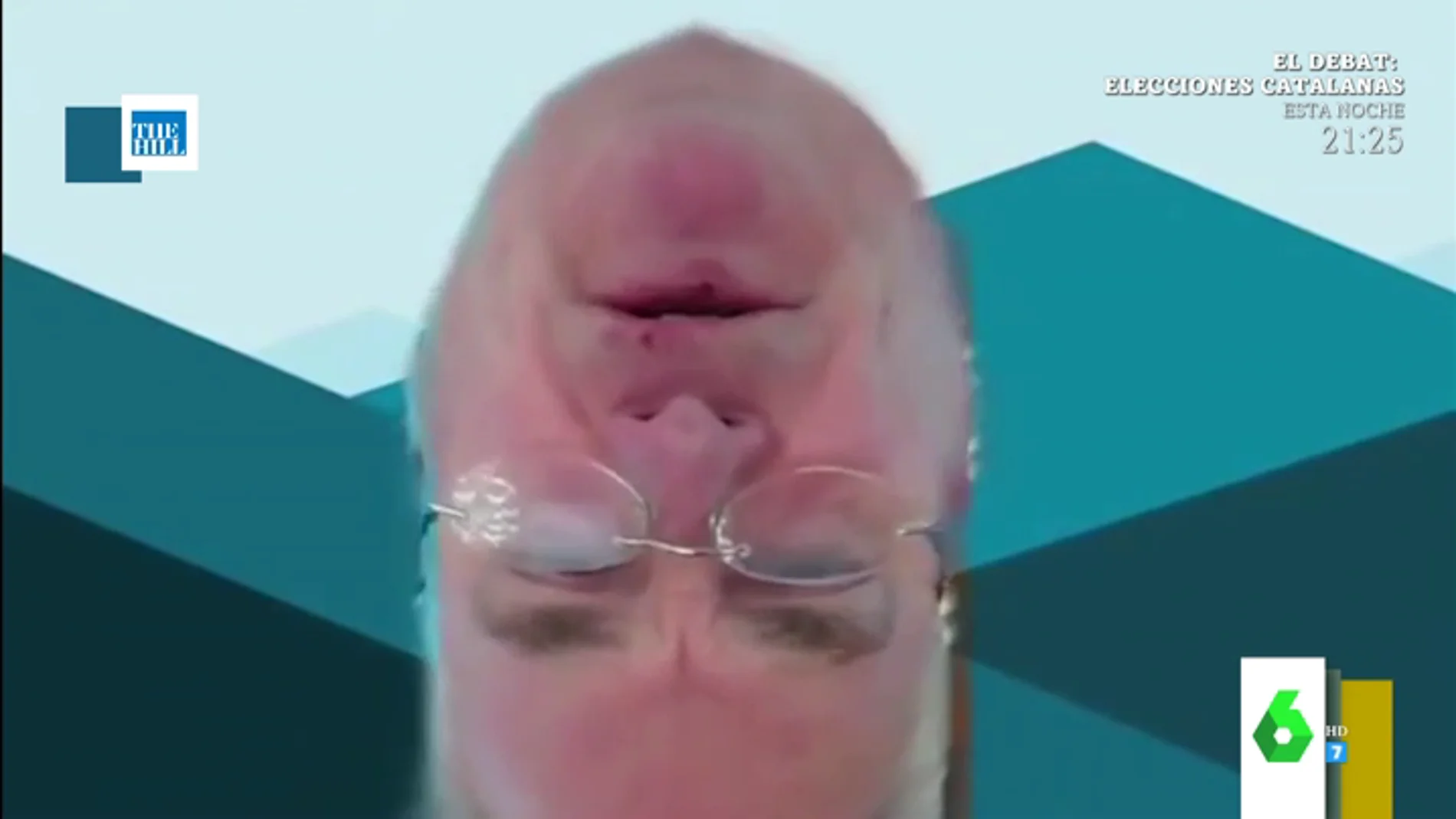 La surrealista aparición de un miembro de la Cámara de Representantes de EEUU boca abajo y sin cuerpo en una videollamada