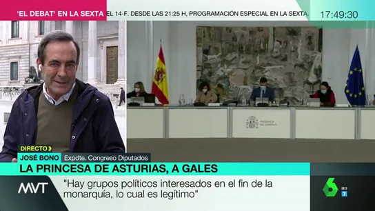 José Bono, por la polémica con la marcha de Leonor a Gales : "Como Iglesias siga así, va a acabar excluyéndose del Gobierno" José Bono, por la polémica con la marcha de Leonor a Gales : "Como Iglesias siga así, va a acabar excluyéndose del Gobierno"