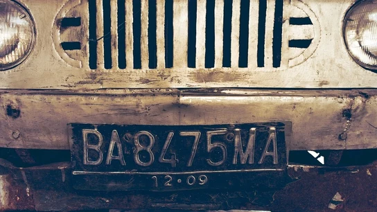 Matrícula de un coche antiguo Matrículas de coche