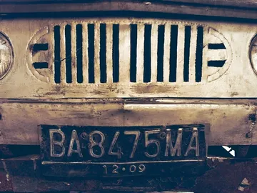 Matrícula de un coche antiguo Matrícula de un coche antiguo