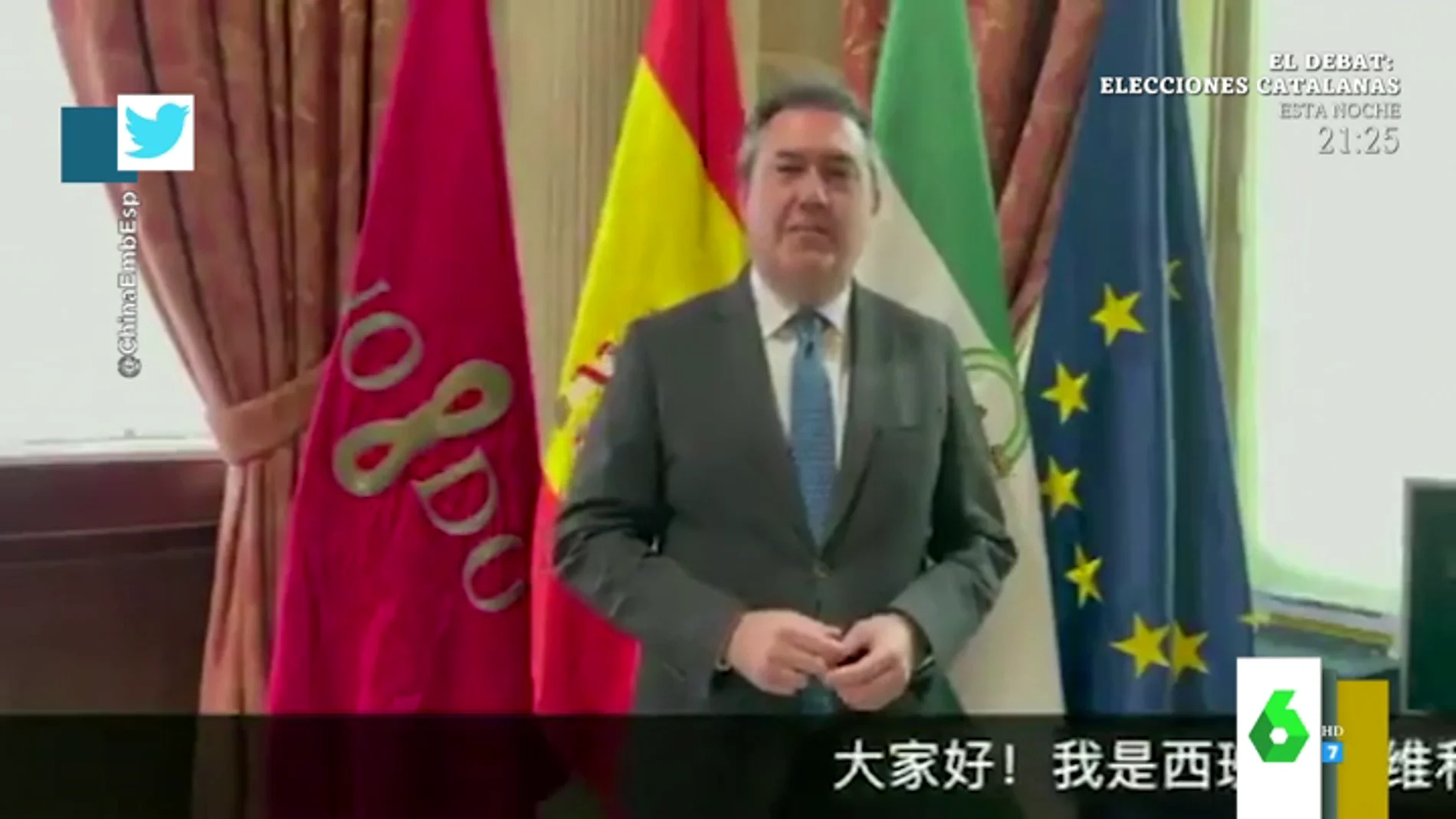 "Hola a todos, soy Juan Espadas": el vídeo viral del alcalde de Sevilla felicitando el año nuevo chino en mandarín