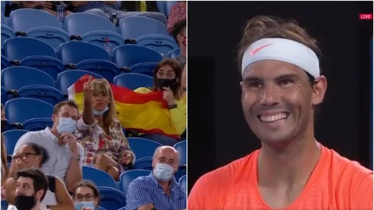 Una mujer le dedica una peineta a Rafa Nadal en el US Open Una mujer le dedica una peineta a Rafa Nadal en el US Open