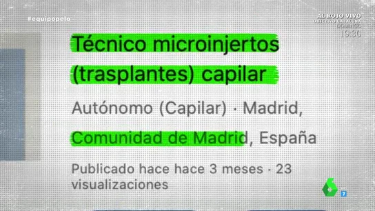 Oferta de empleo para un técnico capilar Oferta de empleo para un técnico capilar