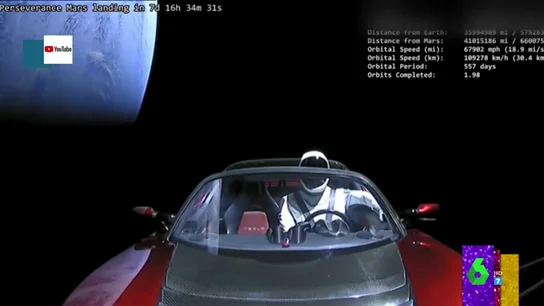 Un coche en el espacio Un coche en el espacio
