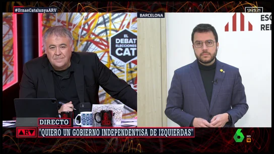 Pere Aragonès, el candidato de ERC, en Al Rojo Vivo ARV elecciones catalanas
