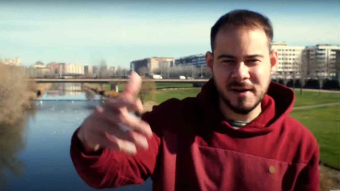 El rapero Pablo Hasel en un videoclip El rapero Pablo Hasel en un videoclip