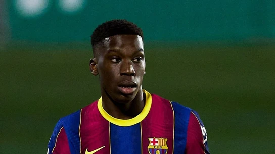 Ialix Moriba, con el Barça Ialix Moriba, con el Barça