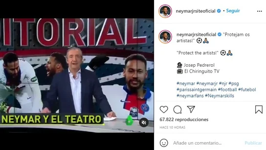 Neymar comparte el Editorial de Josep Pedrerol Neymar comparte el Editorial de Josep Pedrerol