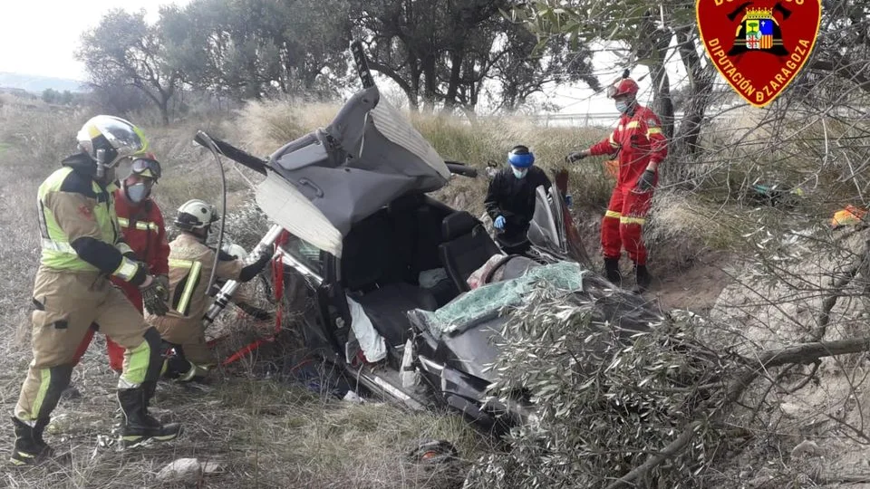 Un hombre muere en un accidente de tráfico y su hijo resulta herido en Borja