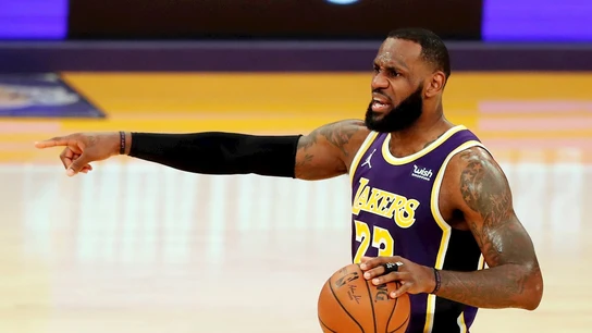 LeBron James, con los Lakers LeBron James, con los Lakers