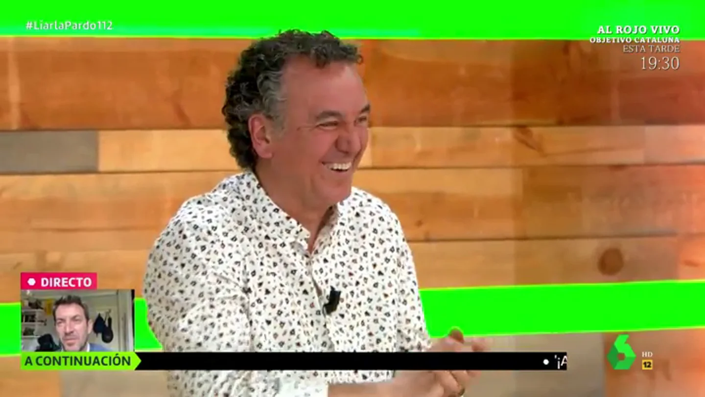 El comentario de Brasero que hace estallar a Cristina Pardo en una carcajada: "Me voy a poner rojo y no por los polvos" El comentario de Brasero que hace estallar a Cristina Pardo en una carcajada: "Me voy a poner rojo y no por los polvos"
