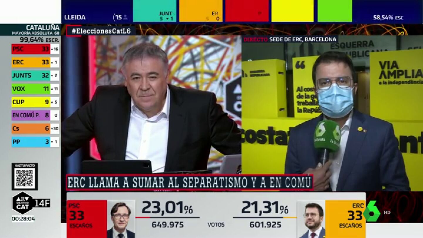 El candidato de ERC, Pere Aragon&egrave;s
