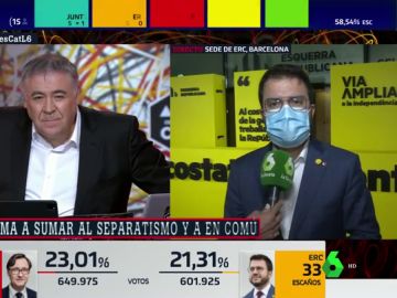El candidato de ERC, Pere Aragonès