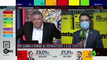 El candidato de ERC, Pere Aragonès
