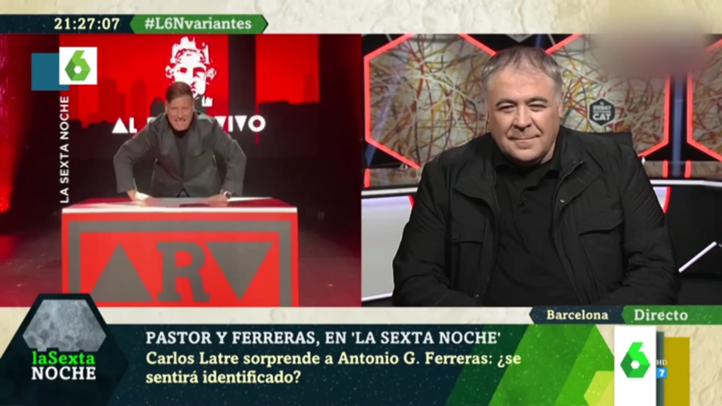 La reacción de Antonio García Ferreras al encontrarse con su propio 'clon' en laSexta Noche La reacción de Antonio García Ferreras al encontrarse con su propio 'clon' en laSexta Noche