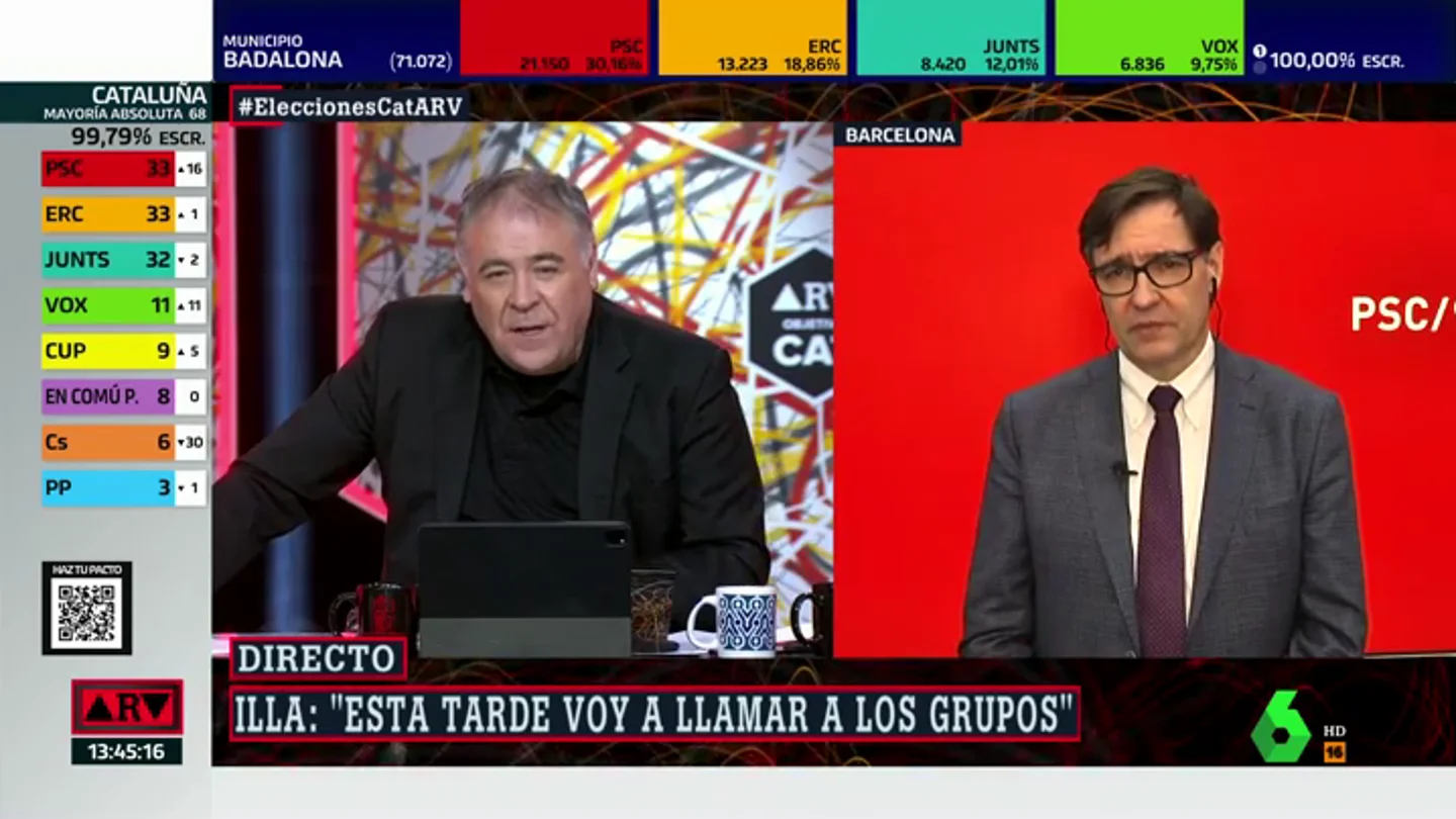 Illa asegura que hablará "con los independentistas" para intentar "sumar los apoyos" en Cataluña Illa asegura que hablará "con los independentistas" para intentar "sumar los apoyos" en Cataluña