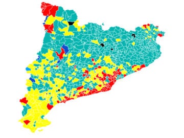 Mapa de resultados de las elecciones catalanas 2021: victoria socialista y mayoría independentista