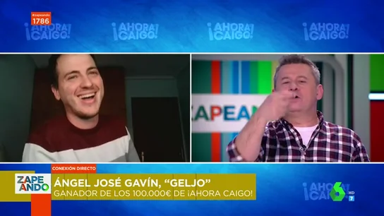 La confesión de 'Geljo' sobre la pregunta que le hizo ganar 100.000 euros en 'Ahora Caigo' deja alucinados a los zapeadores: "No me la sabía" La confesión de 'Geljo' sobre la pregunta que le hizo ganar 100.000 euros en 'Ahora Caigo' deja alucinados a los zapeadores: "No me la sabía"