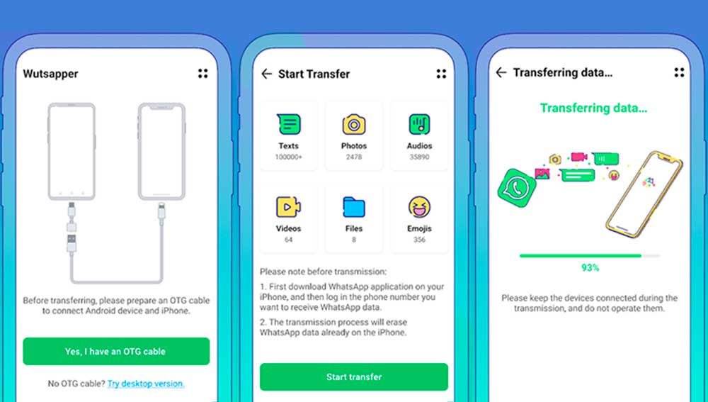 Transferir tu cuenta e WhatsApp de Android a iPhone