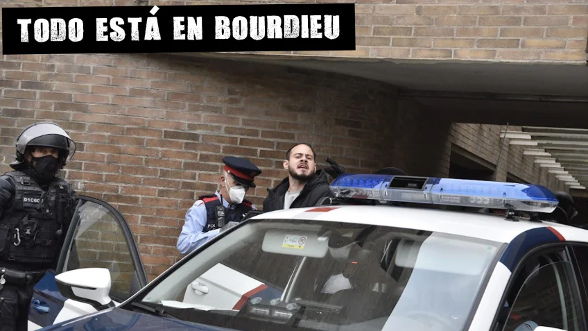 Momento de la detención de Pablo Hasél