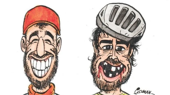 Caricatura de Ricciardo y Alonso Caricatura de Ricciardo y Alonso