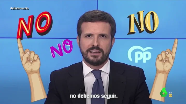 "Que no, no, no, no debemos seguir", el hitazo de Pablo Casado con el que se despide de Génova