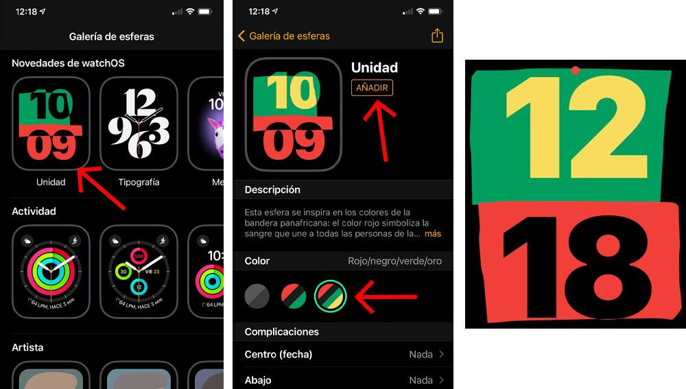 Cambiar la esfera de tu Apple Watch.