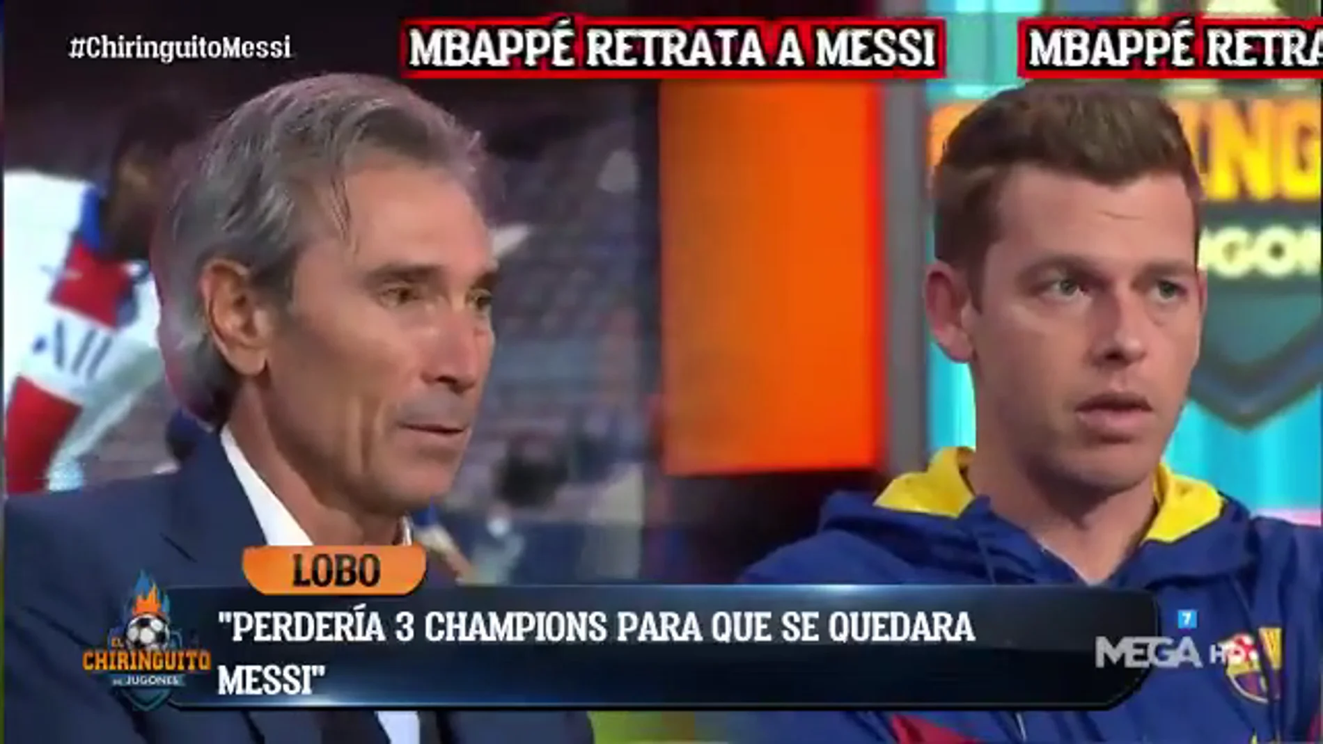 El cara a cara más culé en 'El Chiringuito': Lobo Carrasco y Jota Jordi debaten sobre la situación de Messi