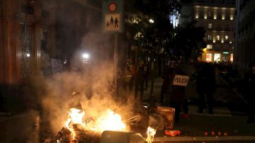 Disturbios cerca de Puerta del Sol tras la protesta tras la manifestación en apoyo a Pablo Hasel