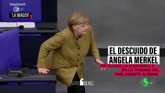 El despiste de Merkel con la mascarilla con el que muchos se sentirán identificados El despiste de Merkel con la mascarilla con el que muchos se sentirán identificados