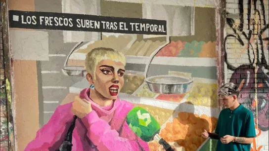 Mural de la intervención de Samantha Hudson en laSexta Mural de la intervención de Samantha Hudson en laSexta