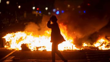 Altercados tras la manifestación en Barcelona