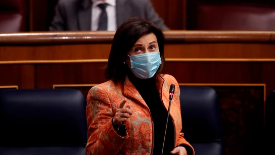 Margarita Robles, durante una intervención en el Congreso de los Diputados. Margarita Robles, durante una intervención en el Congreso de los Diputados.
