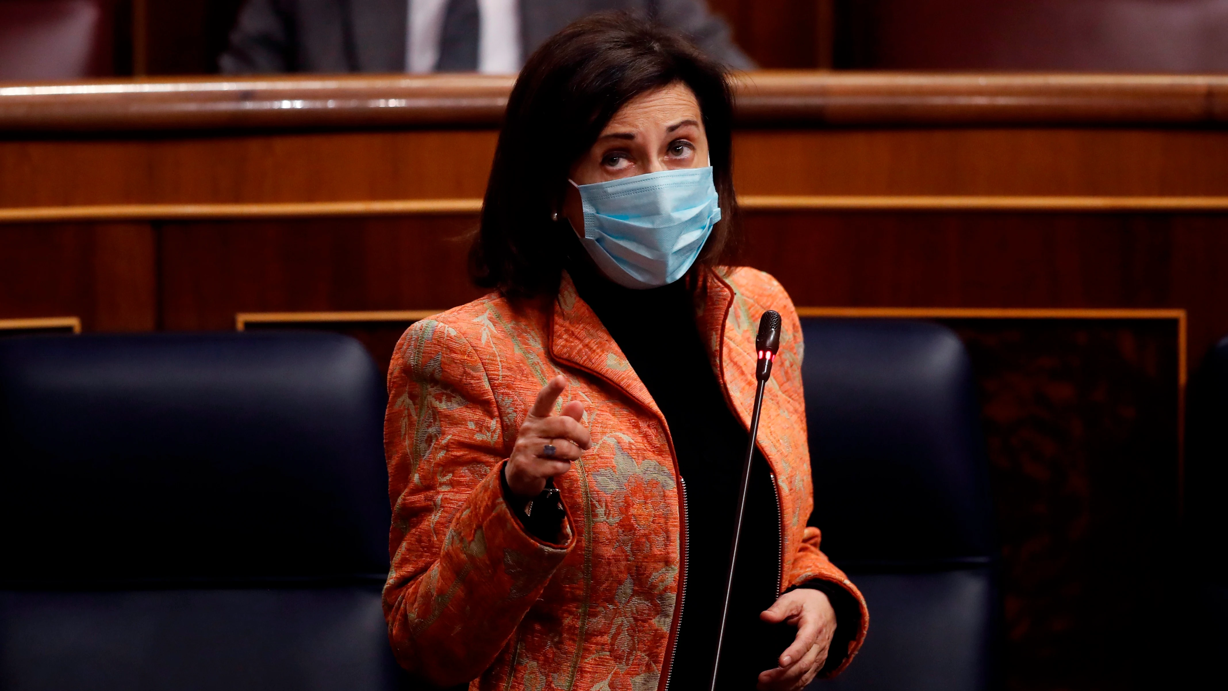 Margarita Robles, durante una intervención en el Congreso de los Diputados.