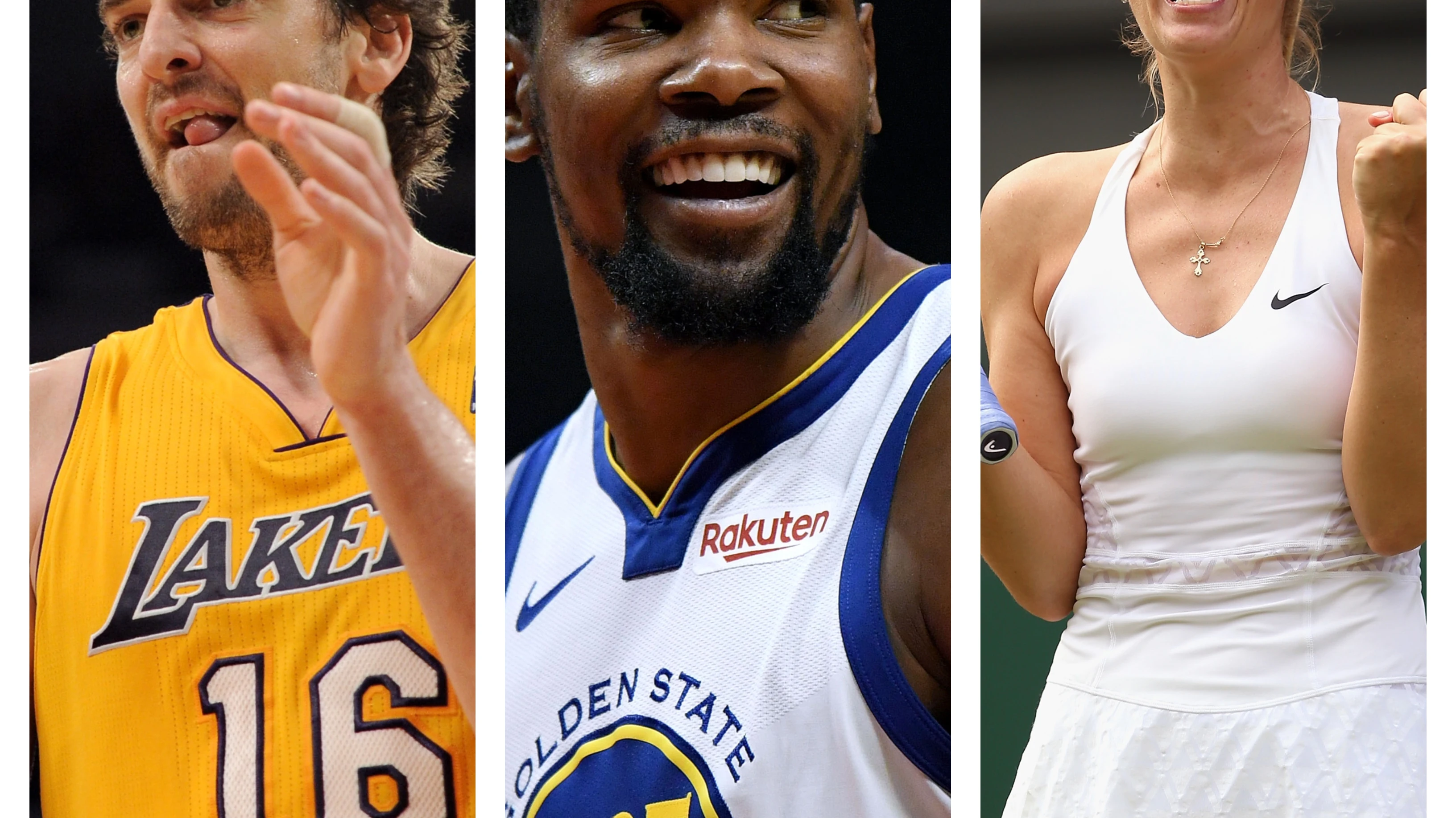 Gasol, Durant y Sharapova