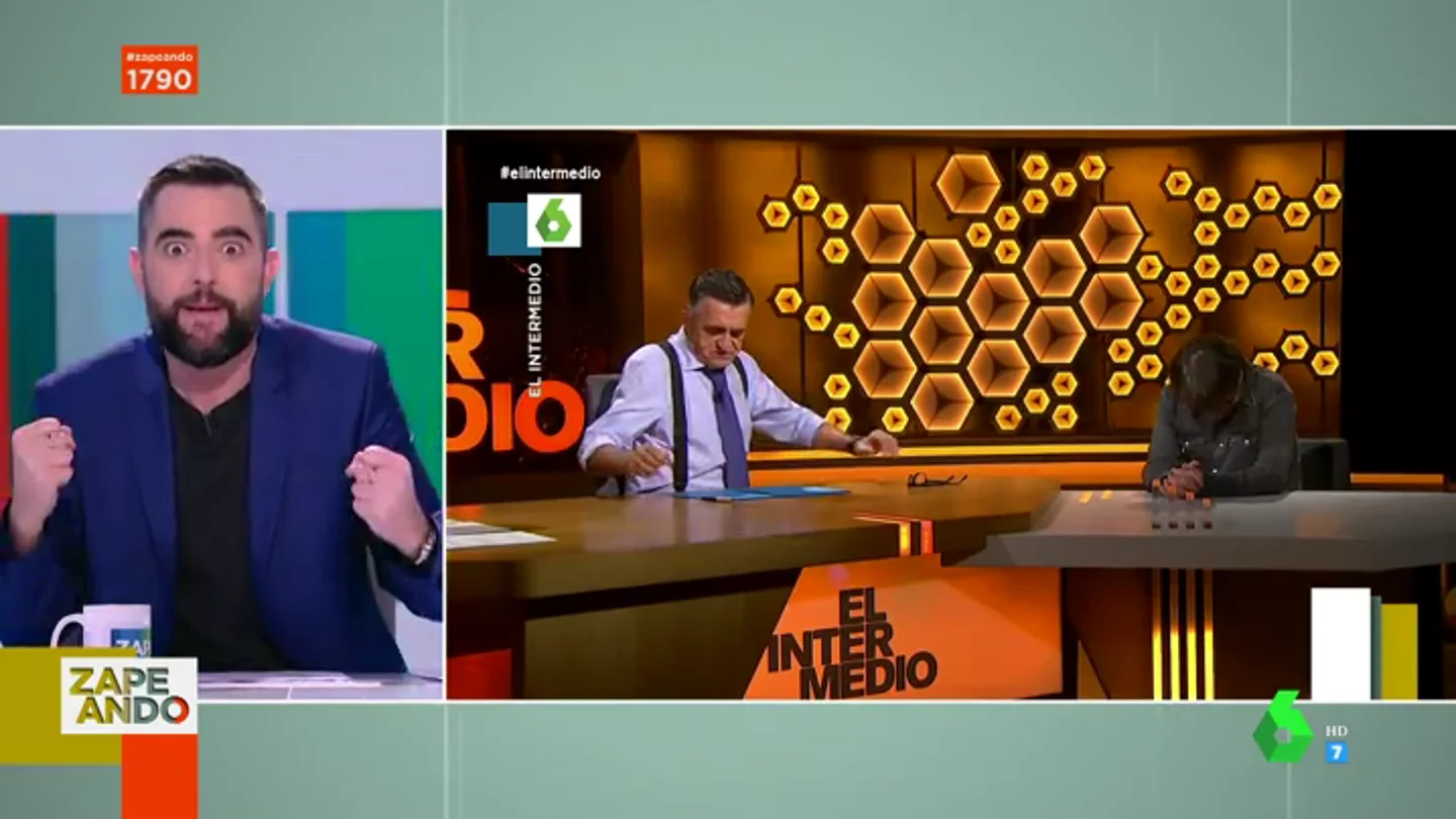 Así vivió Dani Mateo detrás de las cámaras el ataque de cataplexia de Jordi Évole en El Intermedio: "Me estaba muriendo" Así vivió Dani Mateo detrás de las cámaras el ataque de cataplexia de Jordi Évole en El Intermedio: "Me estaba muriendo"