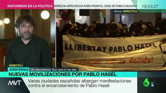 Jordi Évole revela que ha firmado "contra el encarcelamiento del rapero Pablo Hasél" pese a que le deseó la muerte Jordi Évole revela que ha firmado "contra el encarcelamiento del rapero Pablo Hasél" pese a que le deseó la muerte