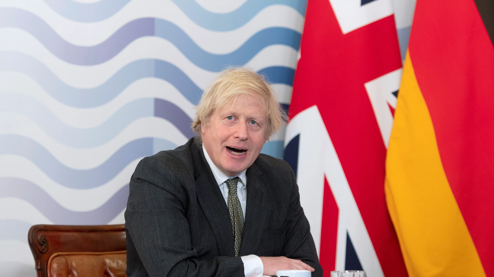 Boris Johnson, durante la cumbre del G7