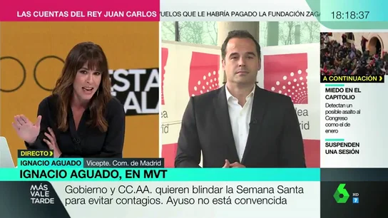 La réplica de Mamen Medizábal a Ignacio Aguado: "El derecho fundamental prioritario en este momento es el de la vida" La réplica de Mamen Medizábal a Ignacio Aguado: "El derecho fundamental prioritario en este momento es el de la vida"
